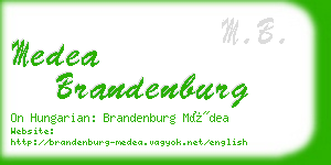 medea brandenburg business card